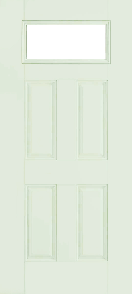 Smooth fiberglass insulated exterior doors 4 panel small lite rectangle